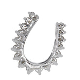 K18WG ホワイトゴールド ダイヤ0.28ct ホースシュー 馬蹄 モチーフ ペンダントトップ レディース 【中古】